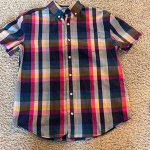 Crewcuts Men's Vibrant Plaid Button-Down Shirt